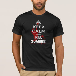 Camiseta Mantenga negro tranquilo y de la matanza de los