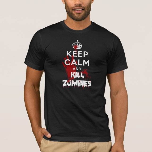 Camiseta Mantenga negro tranquilo y de la matanza de los (Anverso)