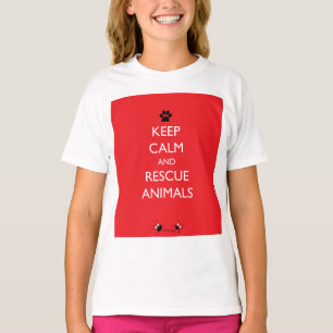 Camiseta Mantenga pata negra tranquila y del rescate de los
