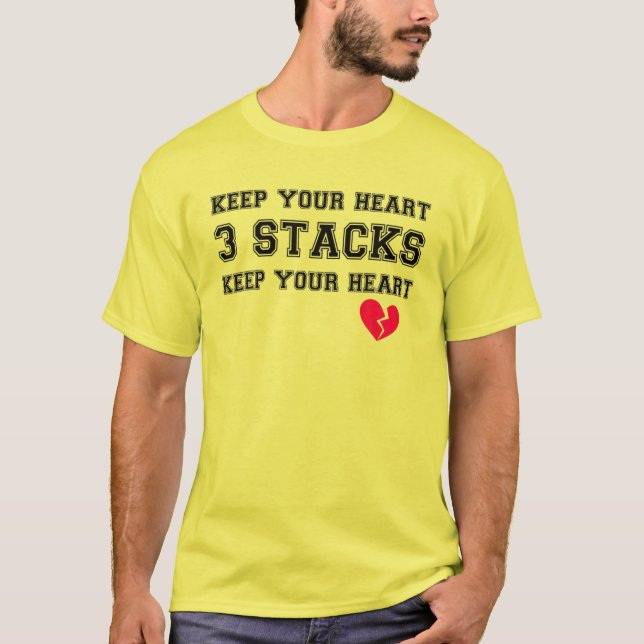 Camiseta Mantenga su corazón 3 pilas (Anverso)