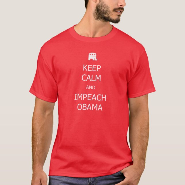 Camiseta MANTENGA TRANQUILO y ACUSE A OBAMA (Anverso)