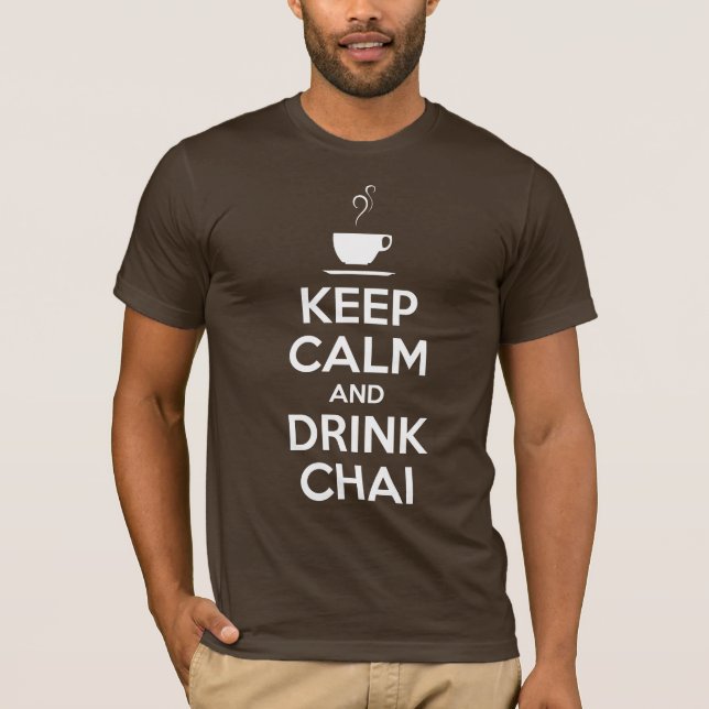 CAMISETA MANTENGA TRANQUILO Y BEBIDA CHAI (Anverso)