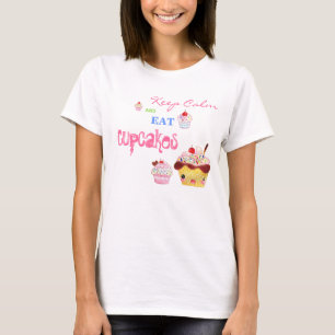 Camiseta Mantenga tranquilo y coma las magdalenas
