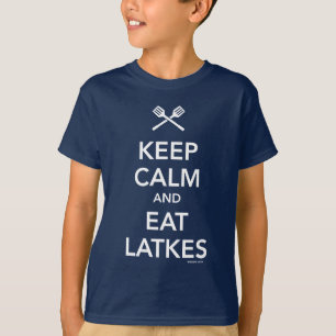 Camiseta Mantenga tranquilo y coma los Latkes