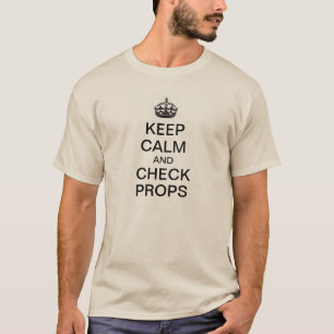 Camiseta Mantenga tranquilo y compruebe los apoyos
