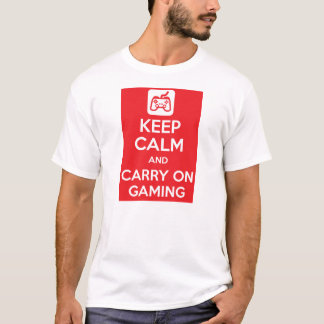 Camiseta Mantenga tranquilo y continúe el juego