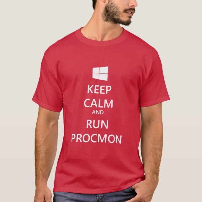 Camiseta Mantenga tranquilo y corra ProcMon (Anverso)