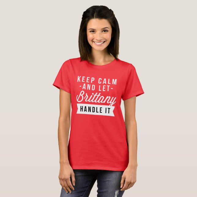 Camiseta Mantenga tranquilo y deje Bretaña manejarla (Anverso completo)