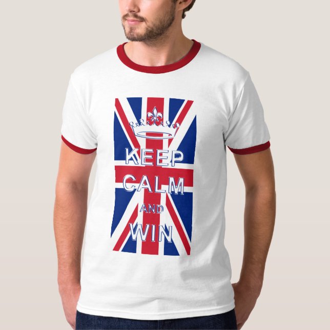 Camiseta Mantenga tranquilo y triunfo Union Jack (Anverso)
