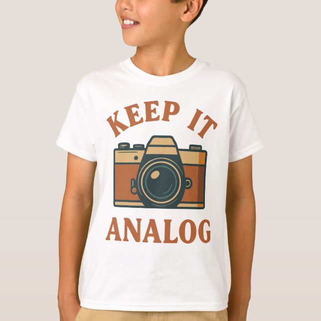 Camiseta Manténgalo análogo (Anverso)