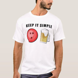 Camiseta Manténgalo simple - Bolas y cerveza