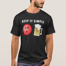 Camiseta Manténgalo simple - Bolas y cerveza