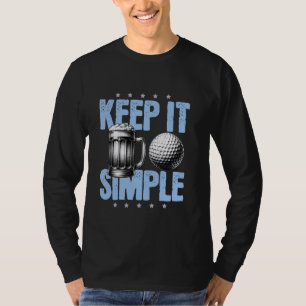 Camiseta Manténgalo Simple Cerveza Y Golf Fundo Común