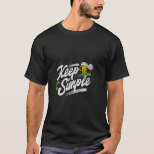 Camiseta Manténgalo Simple Cerveza Y Golf Fundo Común