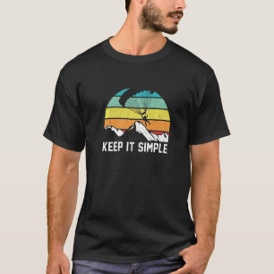Camiseta Manténgalo simple parapente gráfico parapente para