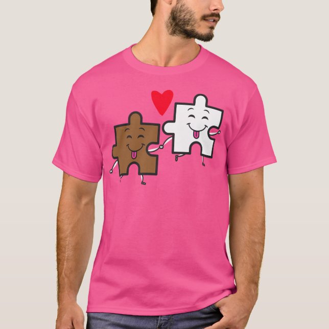 Camiseta Mantengamos juntos la pieza de rompecabezas interr (Anverso)