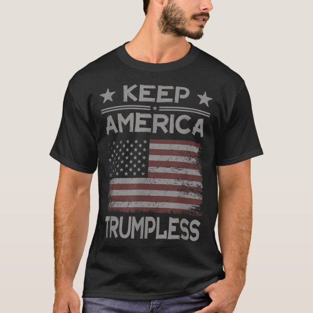 Camiseta Mantengan a Estados Unidos sin Trump - En contra d (Anverso)