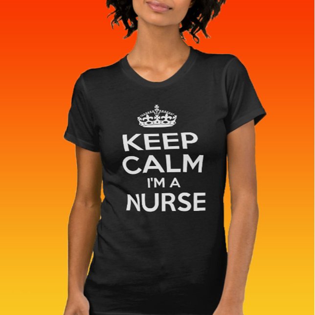 Camiseta Mantengan la calma Soy una enfermera (Keep Calm Nurse)