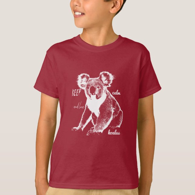Camiseta Mantengan la calma y amen a Koalas T-Shirt (Anverso)