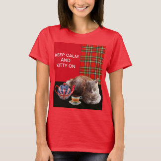 CAMISETA "MANTENGAN LA CALMA Y EL BICICLETO ENCENDIDO", RED