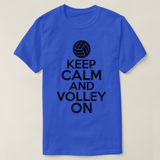 Camiseta Mantengan la calma y el Voleibol en el Tee de humo (Diseño del anverso)