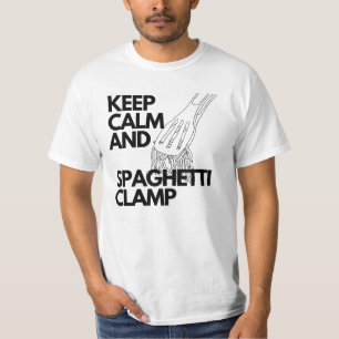 Camiseta Mantengan la calma y la abrazadera de espaguetis