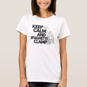 Camiseta Mantengan la calma y la espagueti