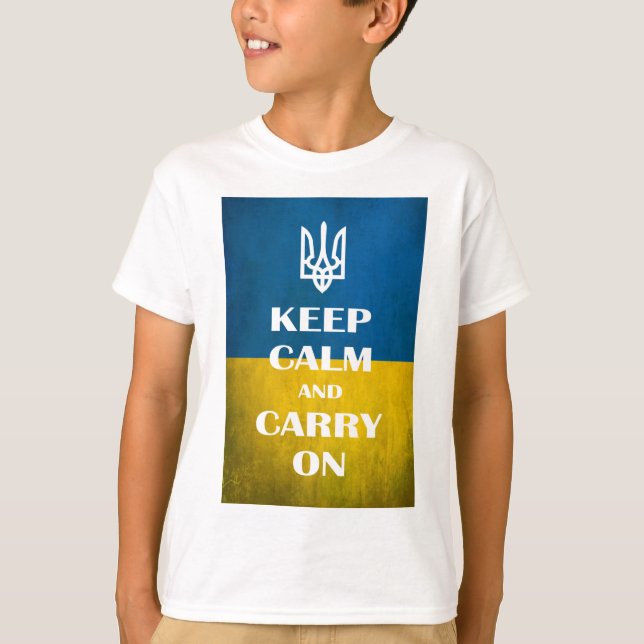 Camiseta Mantengan la calma y sigan con el tridente del emb (Anverso)