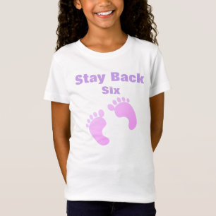 Camiseta Manténganse a 6 Pies Chicas Rosa Purpura Lindo