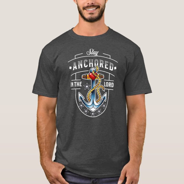 Camiseta Manténganse Anclados En El Señor Hombres Mujeres C (Anverso)