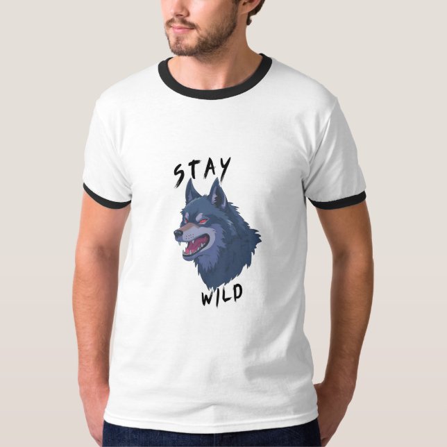 Camiseta Manténganse atrevidos y audaces espíritus del lobo (Anverso)