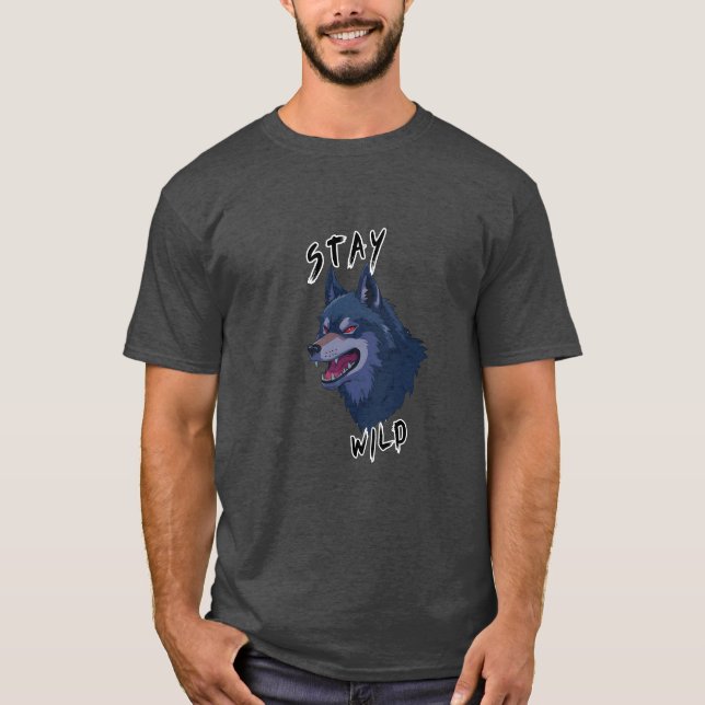 Camiseta Manténganse atrevidos y audaces espíritus del lobo (Anverso)