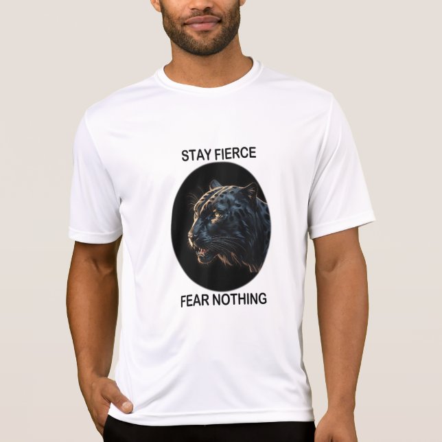 Camiseta Manténganse Feroces Temores Nada Pantera Negra (Anverso)
