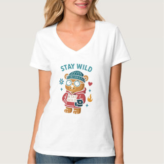 Camiseta Manténganse salvajes Oso de peluche