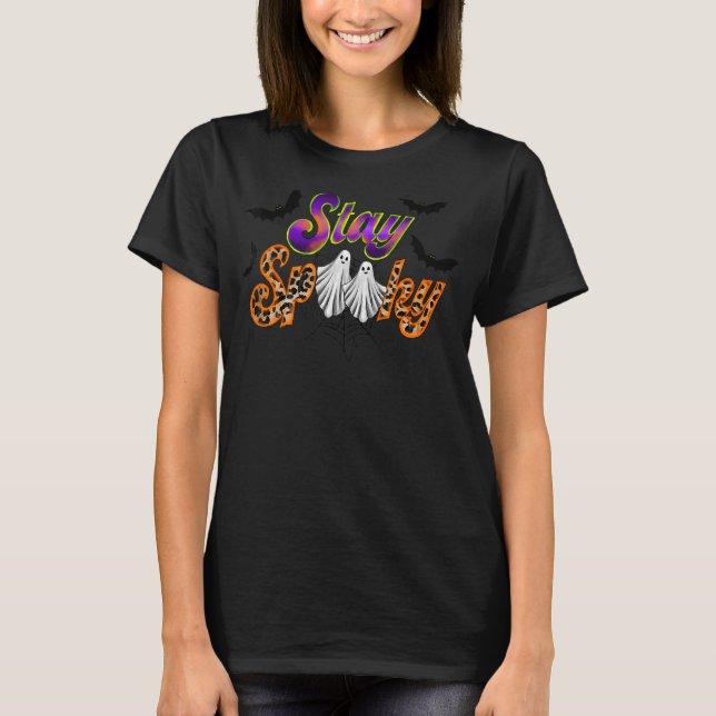 Camiseta Manténganse Sombríos Fantasmas Fantasmas De Hallow (Anverso)