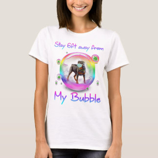 Camiseta Manténgase A 2 Metros De Mi Regalo De Perro Rotuil