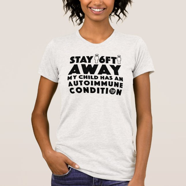 Camiseta Manténgase a 6 pies [padre] (Anverso)
