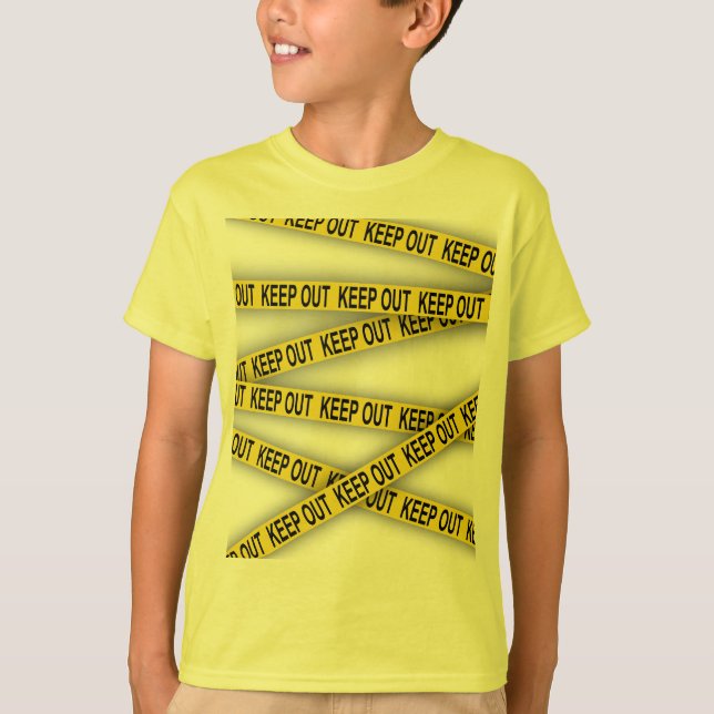 Camiseta Manténgase alejado y no cruce la cinta de la polic (Anverso)