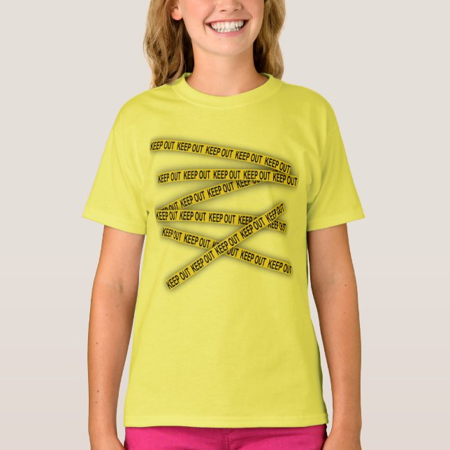 Camiseta Manténgase alejado y no cruce la cinta de la polic (Anverso)