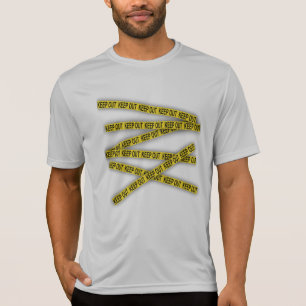 Camiseta Manténgase alejado y no cruce la cinta de la polic