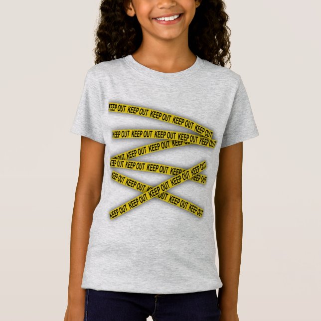 Camiseta Manténgase alejado y no cruce la cinta de la polic (Anverso)