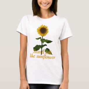 Camiseta Manténgase alto como girasol