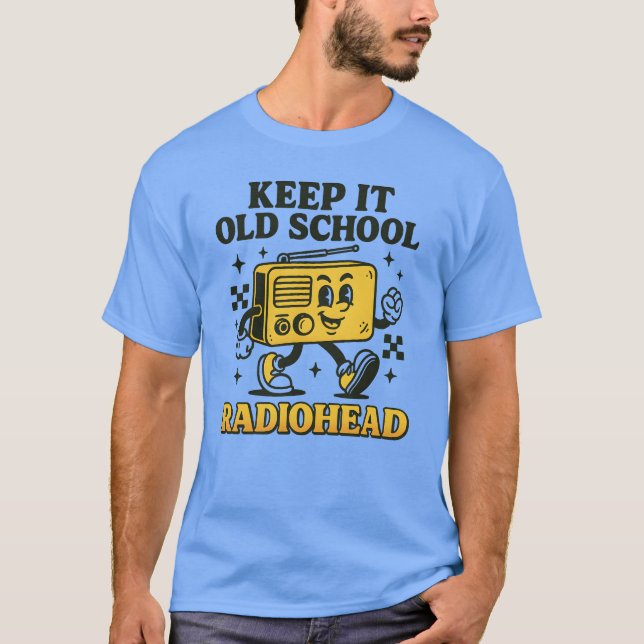CAMISETA MANTÉNGASE ANTIGUO RADIOHEAD ESCOLAR (Anverso)