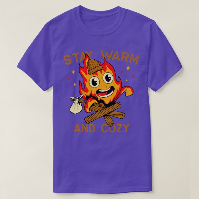 Camiseta Manténgase cálido y acogedor (Diseño del anverso)