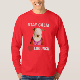 Camiseta MANTÉNGASE CALMA - AMOR A LOOUNCH, Tee de manga l