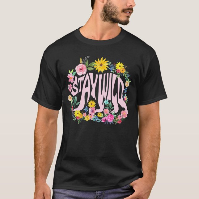 Camiseta Manténgase con vida Floral California Bear Vibes d (Anverso)