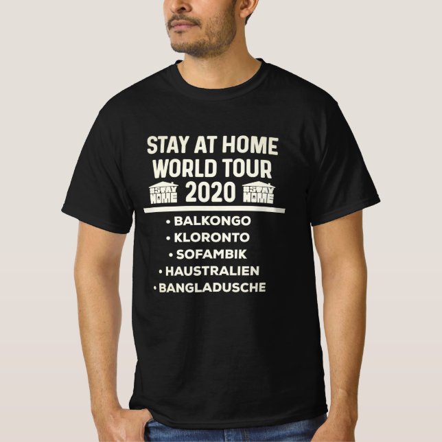 Camiseta Manténgase en casa Stayathome 2020 Virus influenza (Anverso)