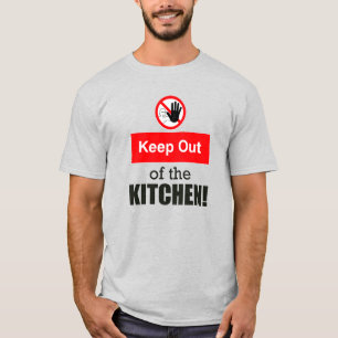 Camiseta Manténgase fuera de la cocina de los divertidos ho