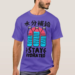 Camiseta Manténgase hidratado en botellas de agua japonesas