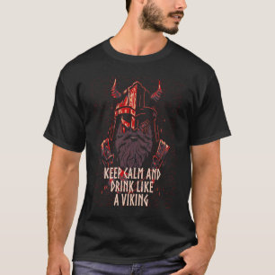 Camiseta Manténgase tranquilo y beba como un Humor de estil